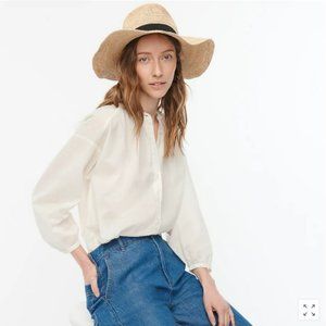 J. Crew Wide-brim Packable Straw Hat (NWT)